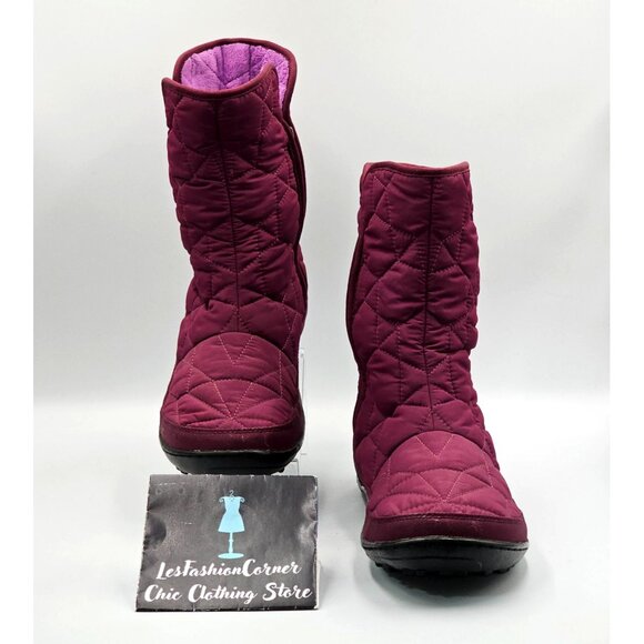 Columbia Women's Plum Purple Minx Slip II Omni Heat Insulated Boots Sz 8 2842 - Picture 2 of 16